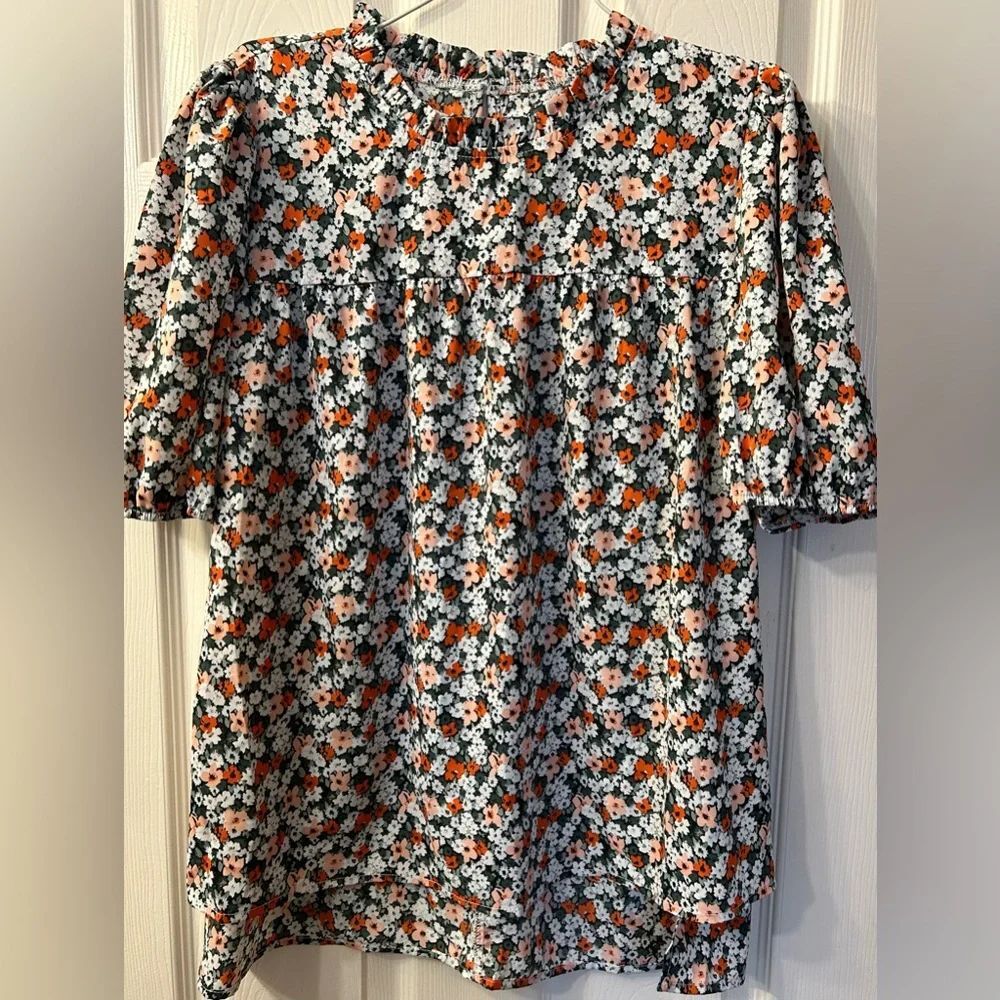 Flowered multicolor blouse size XL